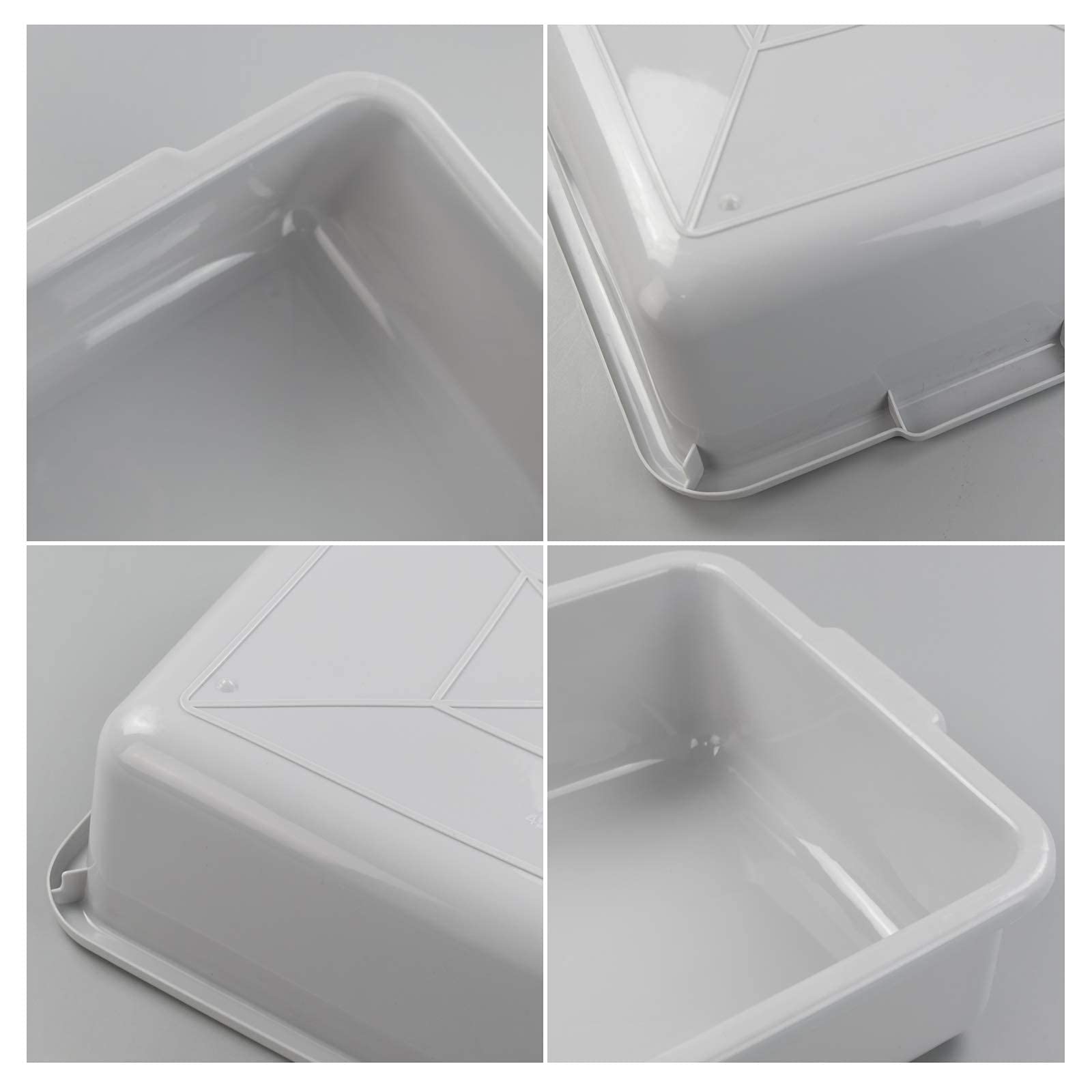 Xyskin 13 L Plastic Commercial Bus Tubs - Heavy Duty Utility Bus Boxes for Restaurant & Kitchen Storage (4-Pack) - Perfect for Food Service, Dishwashing & Organization