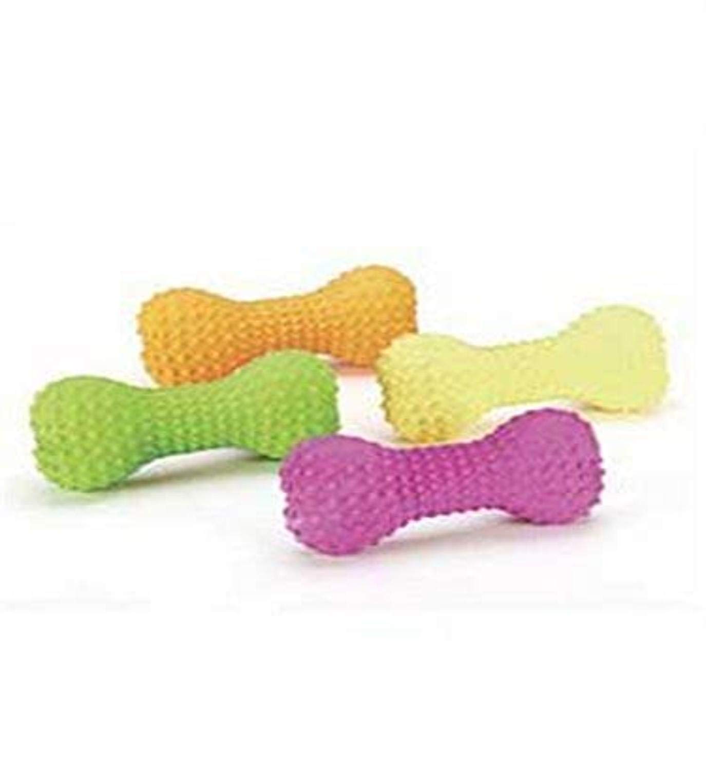 6-Inch Ethical Stuffed Latex Bone Dog Chew Toy - Durable & Safe for Aggressive Chewers, Perfect for Playtime, Training, and Dental Health (Red)