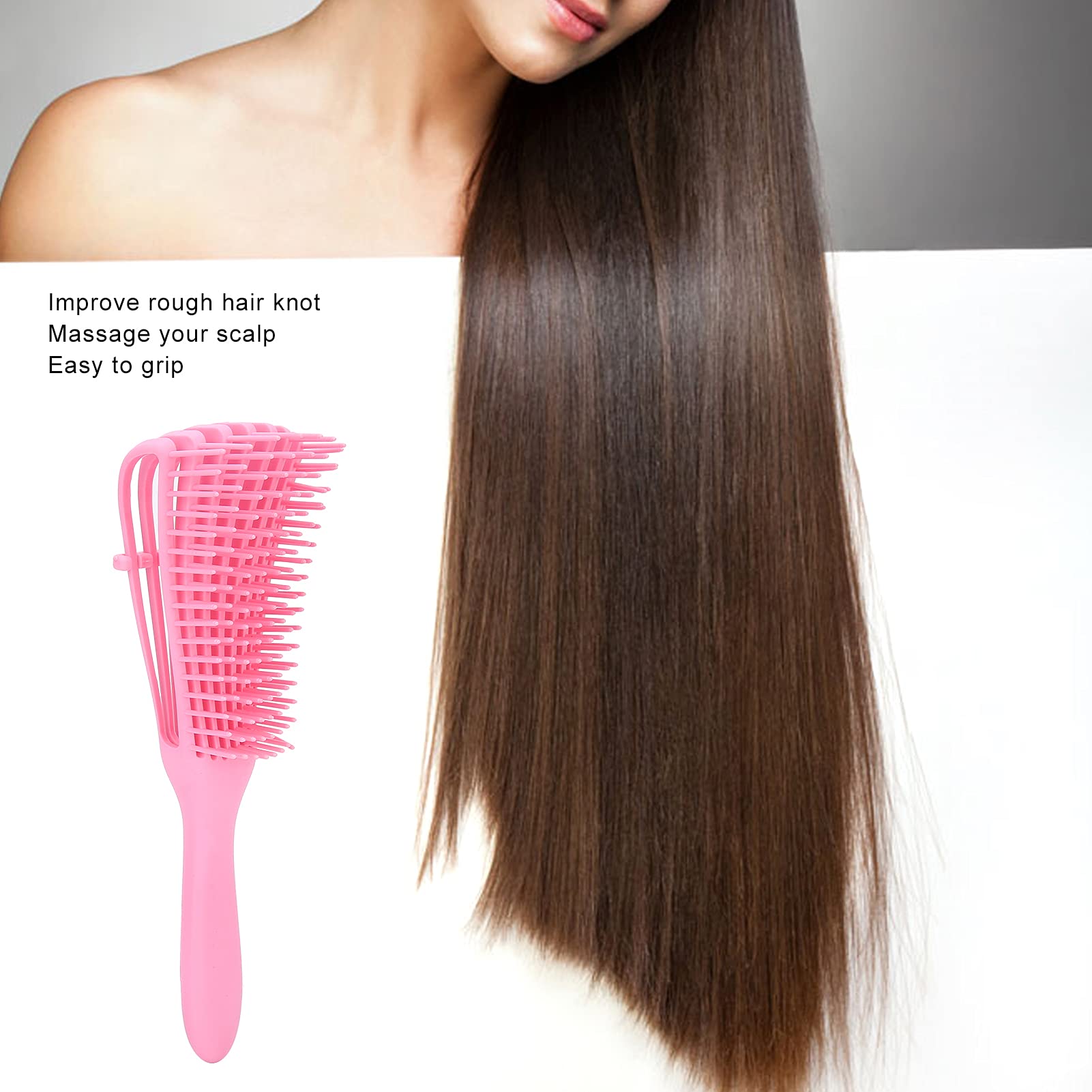 Detangling Brush for Curly & Coily Hair - Wet & Dry Use for Adults & Kids