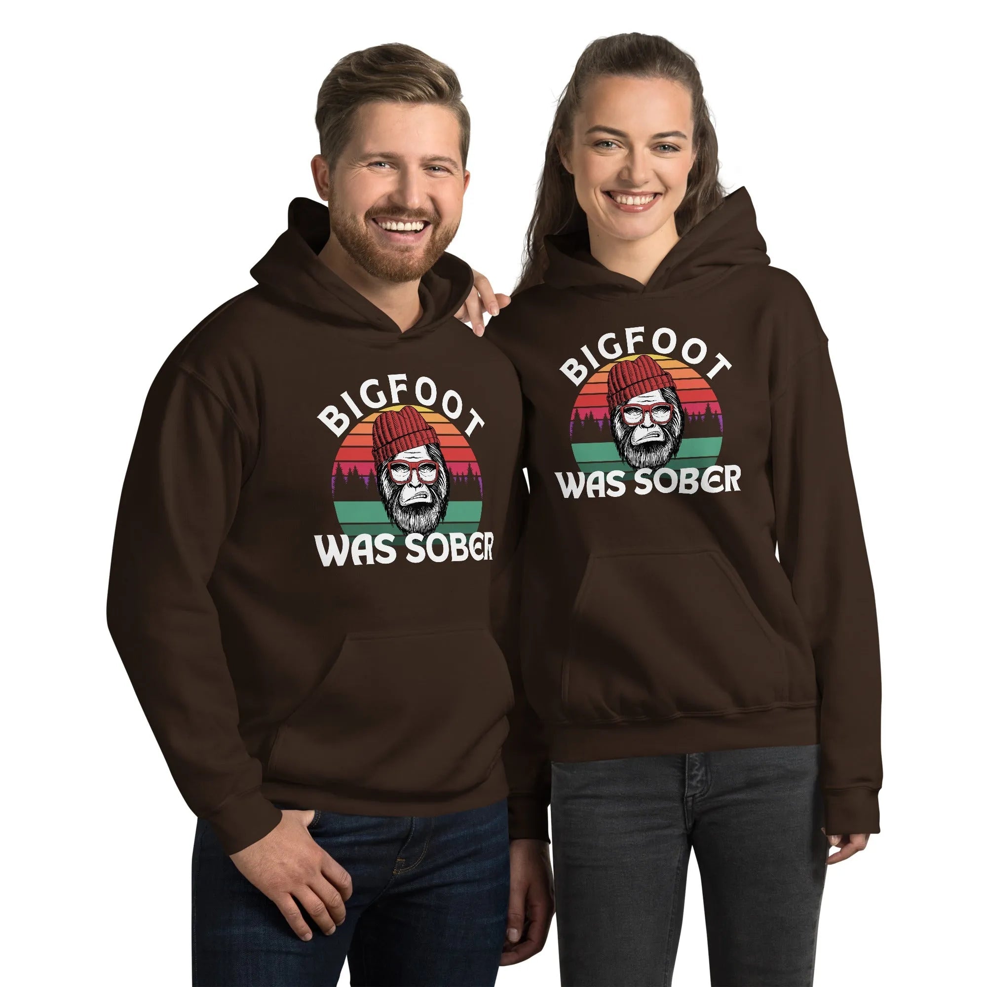 Bigfoot Was Sober! Funny Cryptid Unisex Hoodie - Cozy Pullover Sweatshirt for Men & Women - Perfect for Camping, Hiking & Outdoor Adventures