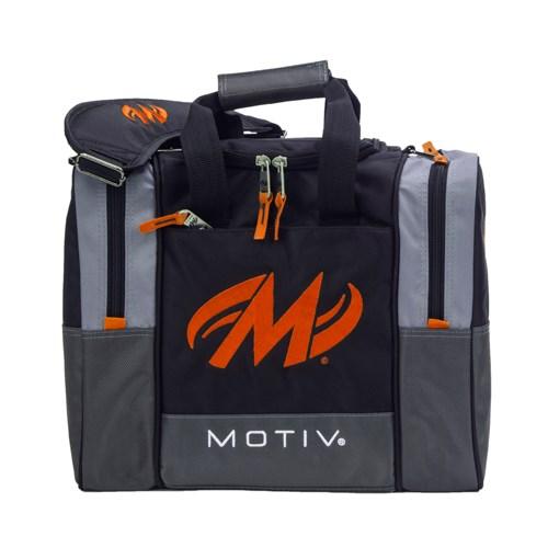 Motiv Shock Black & Orange Single Tote Bowling Bag | Durable Bowling Accessory for League Play & Practice | Perfect for Tournaments & Casual Bowling