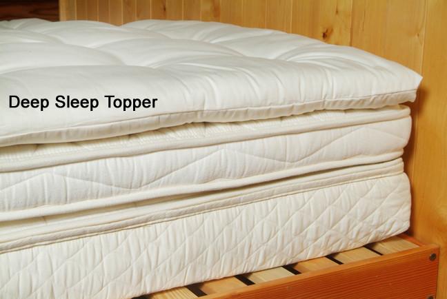 All Natural Quilted Mattress Topper - Organic Cotton Bed Topper for Comfort & Support - Perfect for Back Pain Relief & Better Sleep