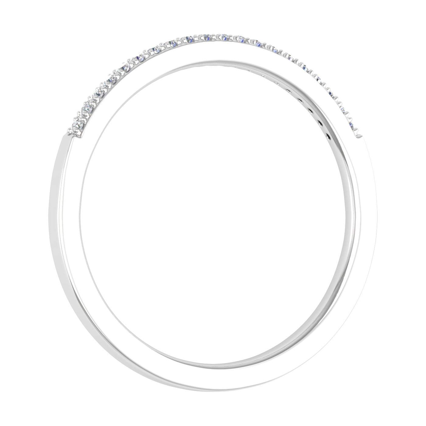 1/10 Carat White Diamond 10K Gold Stackable Ring for Women - Perfect for Anniversary, Wedding & Everyday Elegance