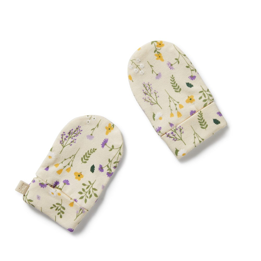 Bella Floral Organic Mittens for Women - Soft Winter Gloves with Floral Design, Warm & Cozy Hand Protection for Outdoor Activities, Hiking, and Snow Sports