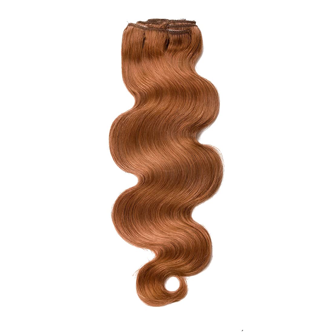 22 Inch Copper Red Human Hair Clip-In Extensions - 140g Brazilian Virgin Hair, Double Weft, 7Pcs/Lot with 16 Clips | Perfect for Parties, Weddings & Daily Styling