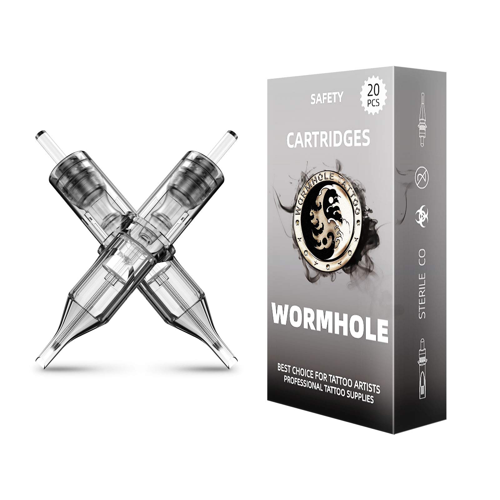 Professional Disposable 3RL Tattoo Needle Cartridges - Sterilized Wormhole Tattoo Cartridge Needles for Safe Tattooing | Ideal for Lining Work in Professional Tattoo Studios & Home Tattoo Kits