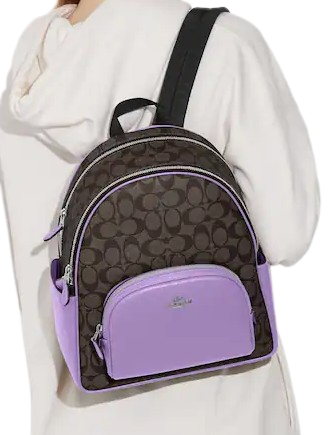 Coach Signature Canvas Court Backpack - Stylish & Durable Women's Backpack for Work, School & Travel | Perfect for Commuting, College & Everyday Use