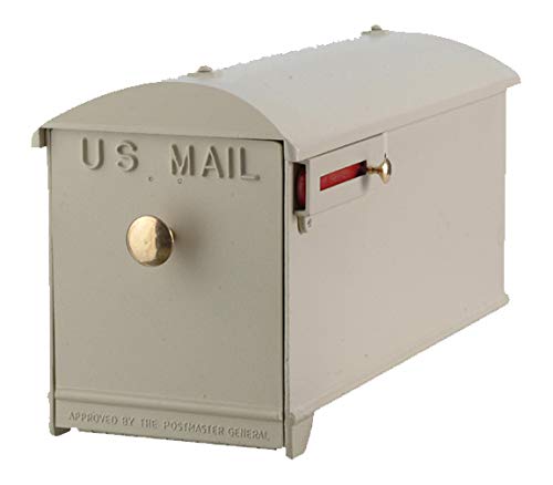 Old World Imperial Mailbox - Estate Plain Mailbox in Almond (Estate Size) | Free Shipping | Perfect for Farmhouse, Victorian & Country Home Exteriors