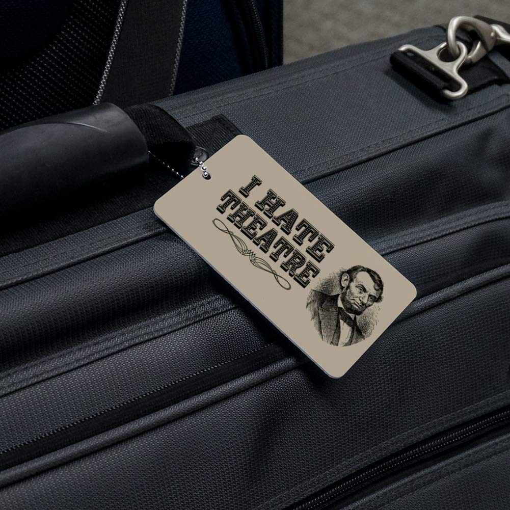 Funny Abe Lincoln Luggage Tag - Vintage Theatrical Design Suitcase ID Card for Carry-On Bags | Perfect for Travel, Business Trips & Themed Events
