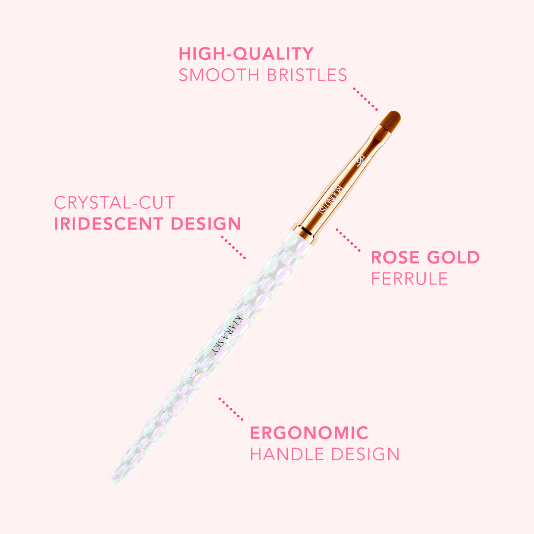 Professional Nail Art Brush Set - Round Tip for Precise Designs - Perfect for Acrylic, Gel, and Nail Art Painting - Salon & Home Use