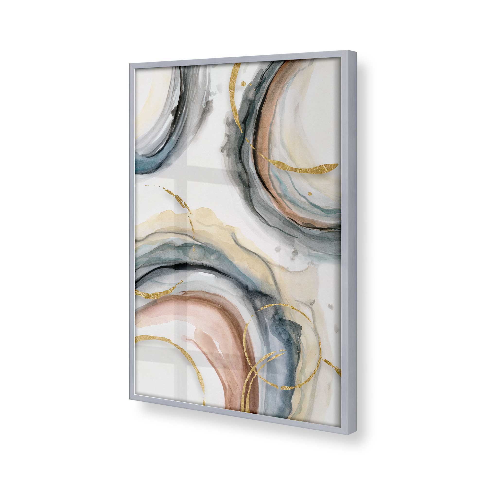 Golden Echoes v2 Print - Premium Wall Art Decor for Living Room, Bedroom & Office - Modern Abstract Canvas Painting for Home & Office Decor