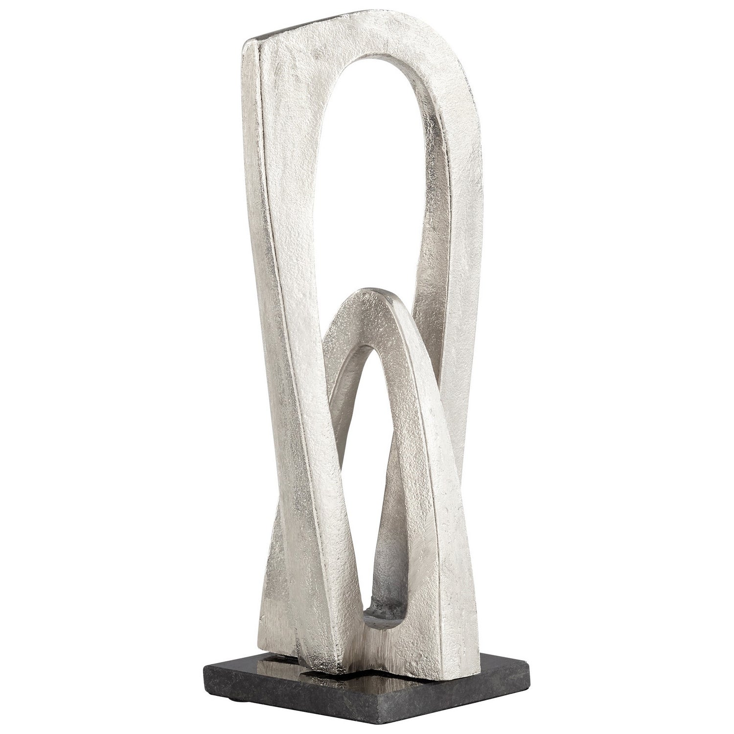 Cyan Design 11012 Double Arch Sculpture - Silver Modern Home Decor for Living Room, Office & Garden | Designed by J. Kent Martin | Elegant Metal Art Statue for Indoor & Outdoor Spaces
