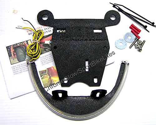 Kawasaki Vulcan Mean Streak LED Turn Signal Kit - Fender Eliminator with Amber Turn Signals, Clear Lens, License Plate Light & Mounting Bracket | Motorcycle Safety & Customization Upgrade