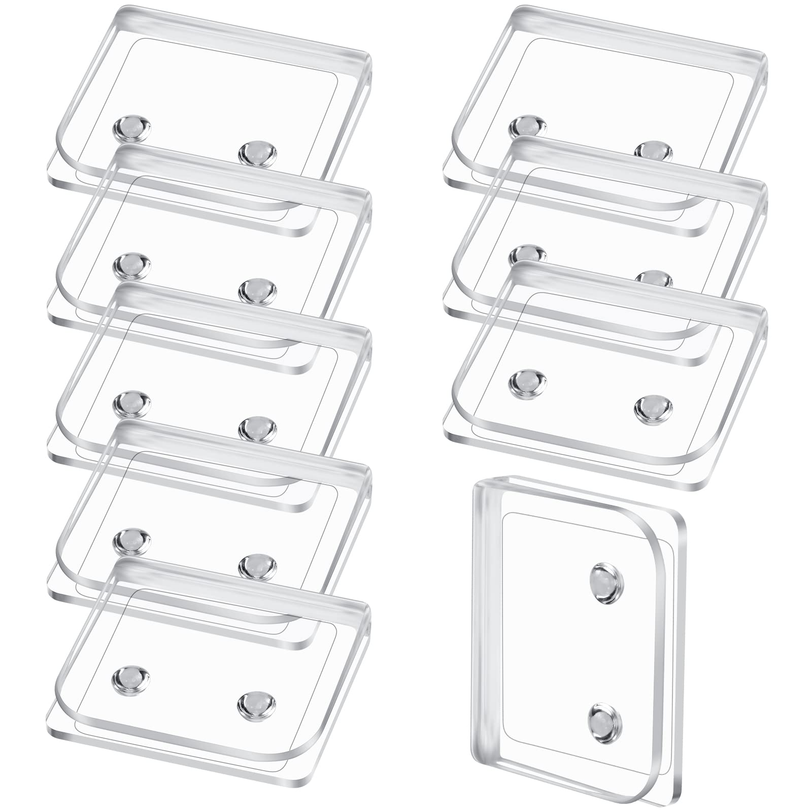 Yalikop Clear Adhesive Shower Curtain Clips - 8 Pack Windproof Splash Guard Holders for Indoor Shower Liners | Keep Water in Shower & Prevent Splashing | Perfect for Bathrooms, RV Showers & Small Spaces