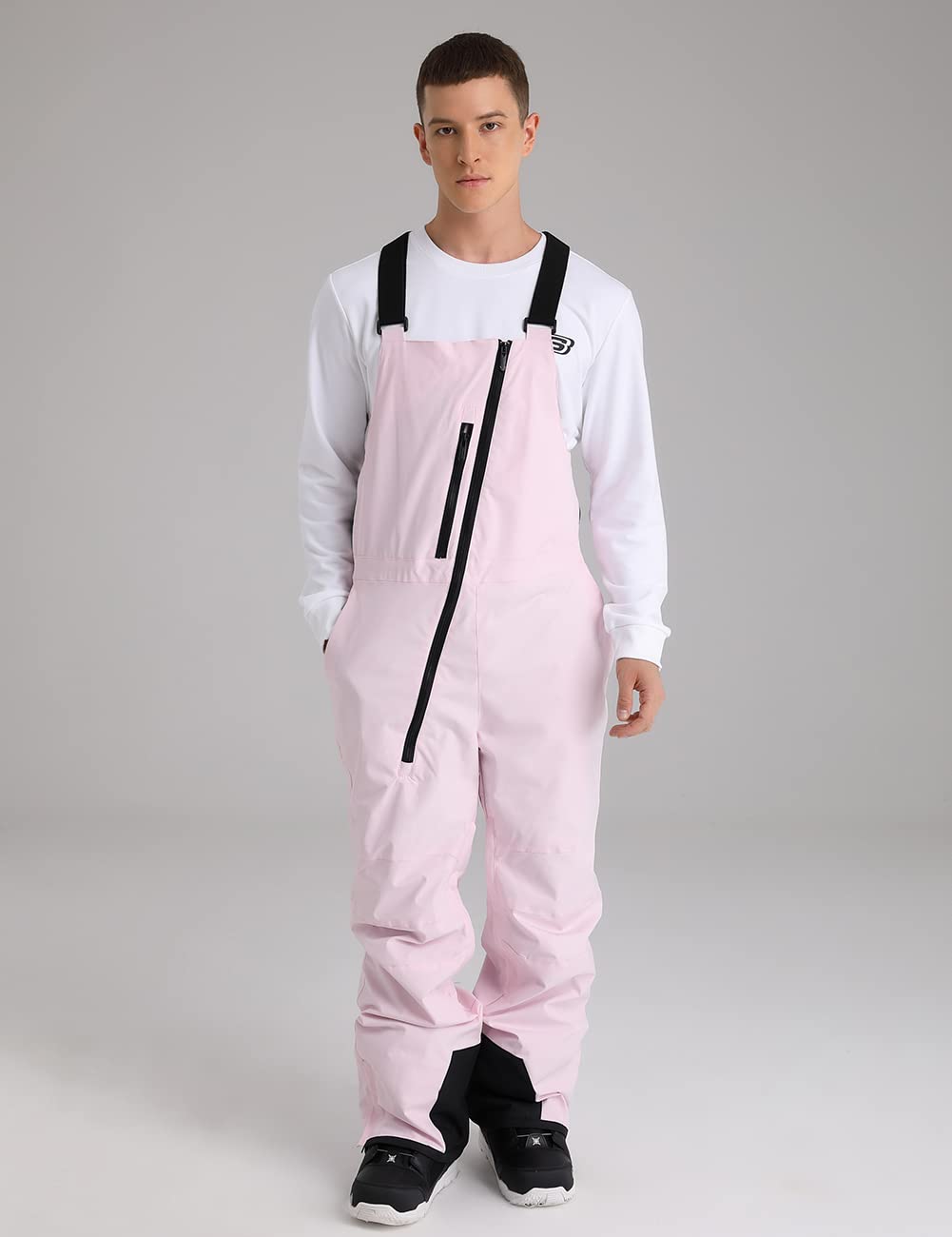 GS SNOWING Men's Waterproof Insulated Snow Bibs Overalls - Winter Snowboard, Snowmobile & Ski Pants for Cold Weather - Perfect for Skiing, Snowboarding, Snowmobiling and Outdoor Winter Activities