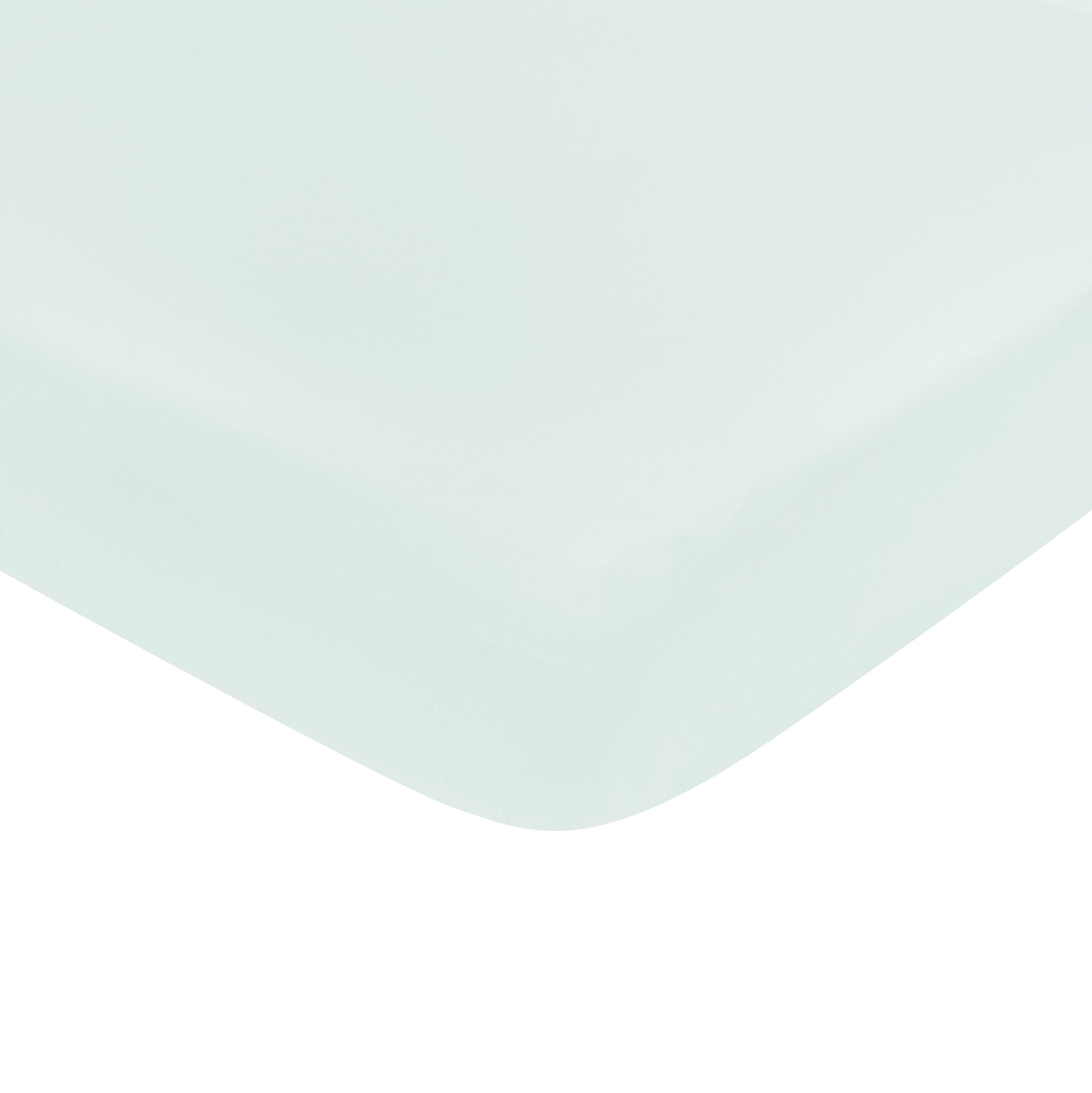 Organic Cotton Mini Crib Sheet in Dew Color - Soft Baby Bedding for Nursery, Travel & Daycare Use