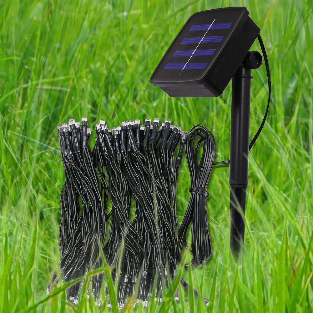 XUNATA 171ft Solar Christmas Lights - 500 LED Solar Powered Fairy String Lights with 2 Modes, Waterproof Outdoor Decoration for Garden, Home, Wedding & Holiday Parties (White) | Perfect for Backyard, Patio, Christmas Tree & Special Events
