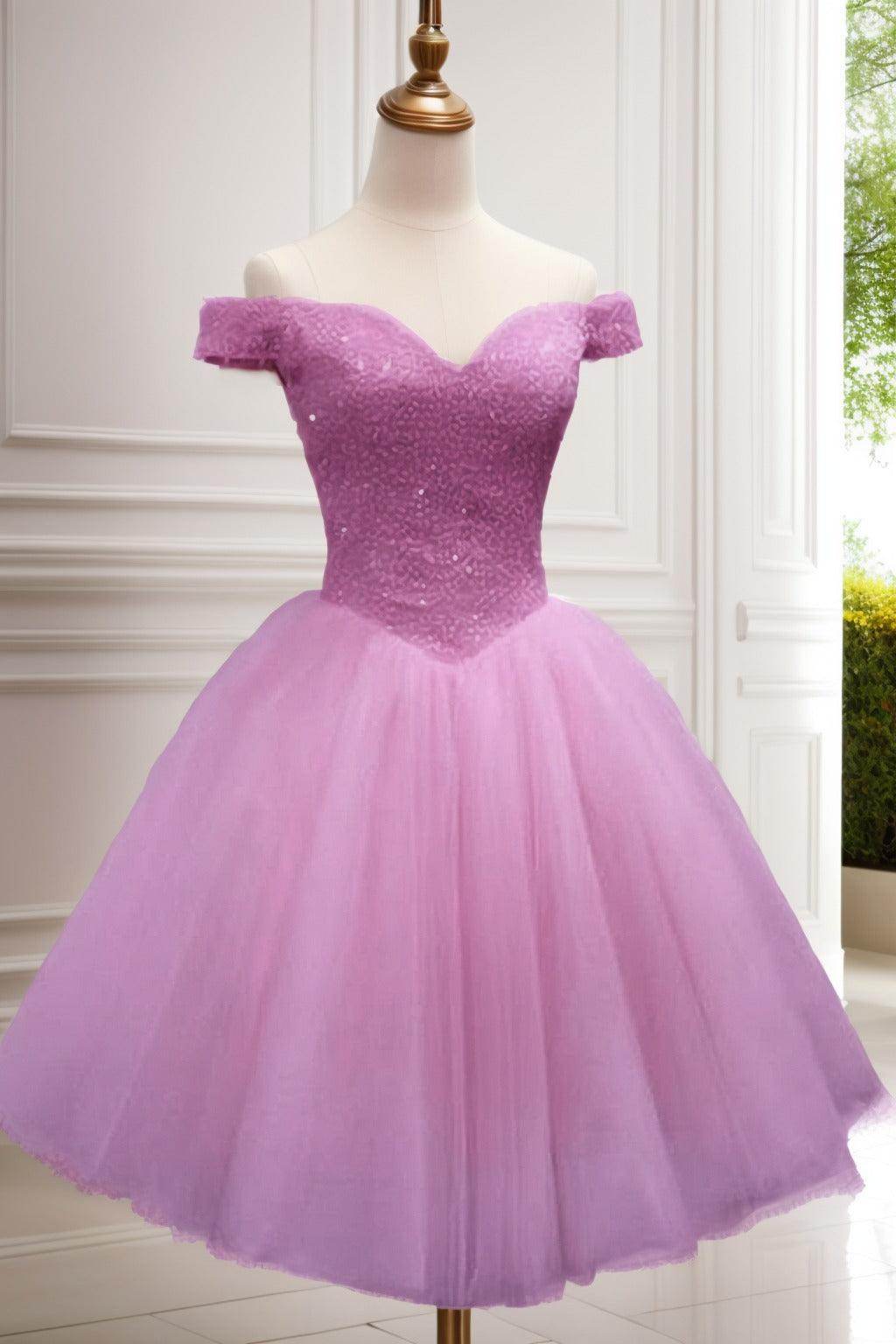 Princess Knee-Length Tulle Homecoming Dress CS0523 - Elegant Prom, Party & Formal Dance Gown for Teens & Juniors