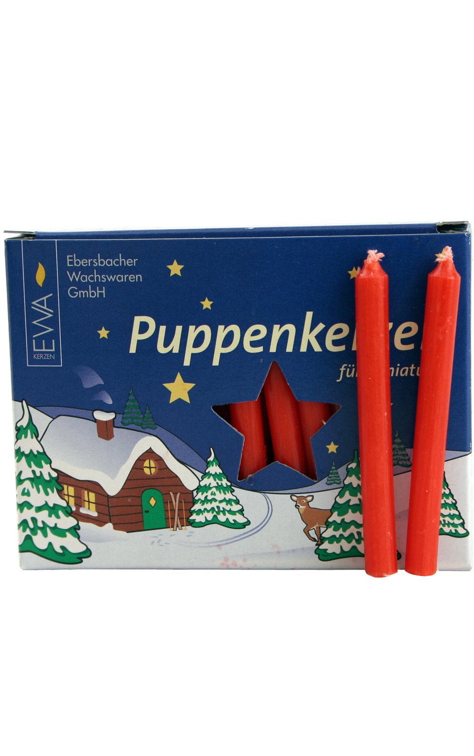 EWA 40100R German Pyramid Mini Candles - Dripless & Smokeless, Red & Multicolor for Christmas Decorations, Home Ambiance & Holiday Centerpieces