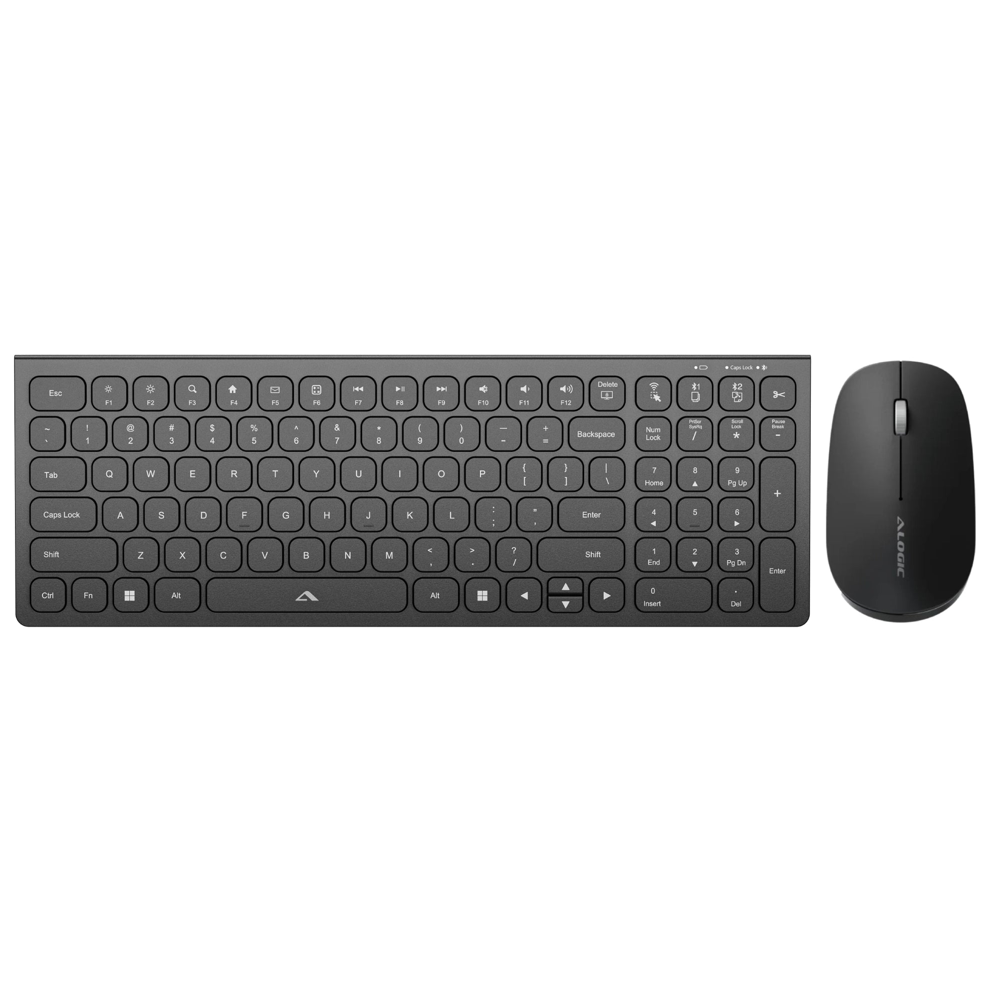 Echelon USB C Rechargeable Wireless Mouse and Keyboard Combo for Windows - Compact Design for Home, Office & Travel Use