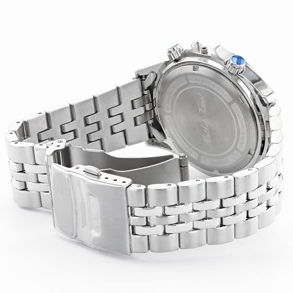 Mathey-Tissot Men's Expedition MTWG8001101 Swiss Quartz Watch - Waterproof Stainless Steel Analog Wristwatch for Outdoor Adventure & Business Wear