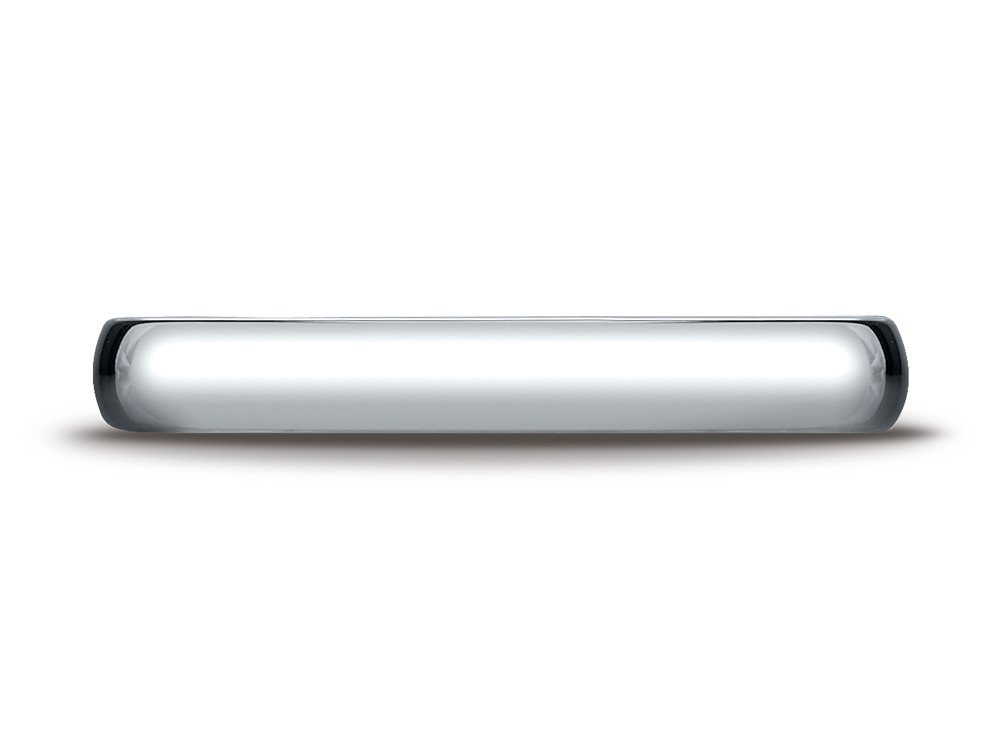 14K White Gold 3mm Dome Light Ring for Everyday Wear