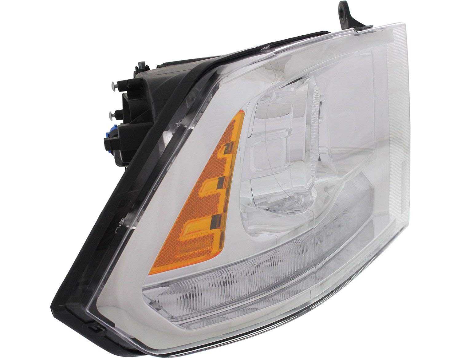 Evan Fischer Replacement Headlight Assembly for Ram 1500 2013-2015 & 2500 | Driver & Passenger Side | Halogen Projector Headlights with Bulbs | OEM# 68093216AB 68093217AB | Perfect for Night Driving & Off-Road Adventures