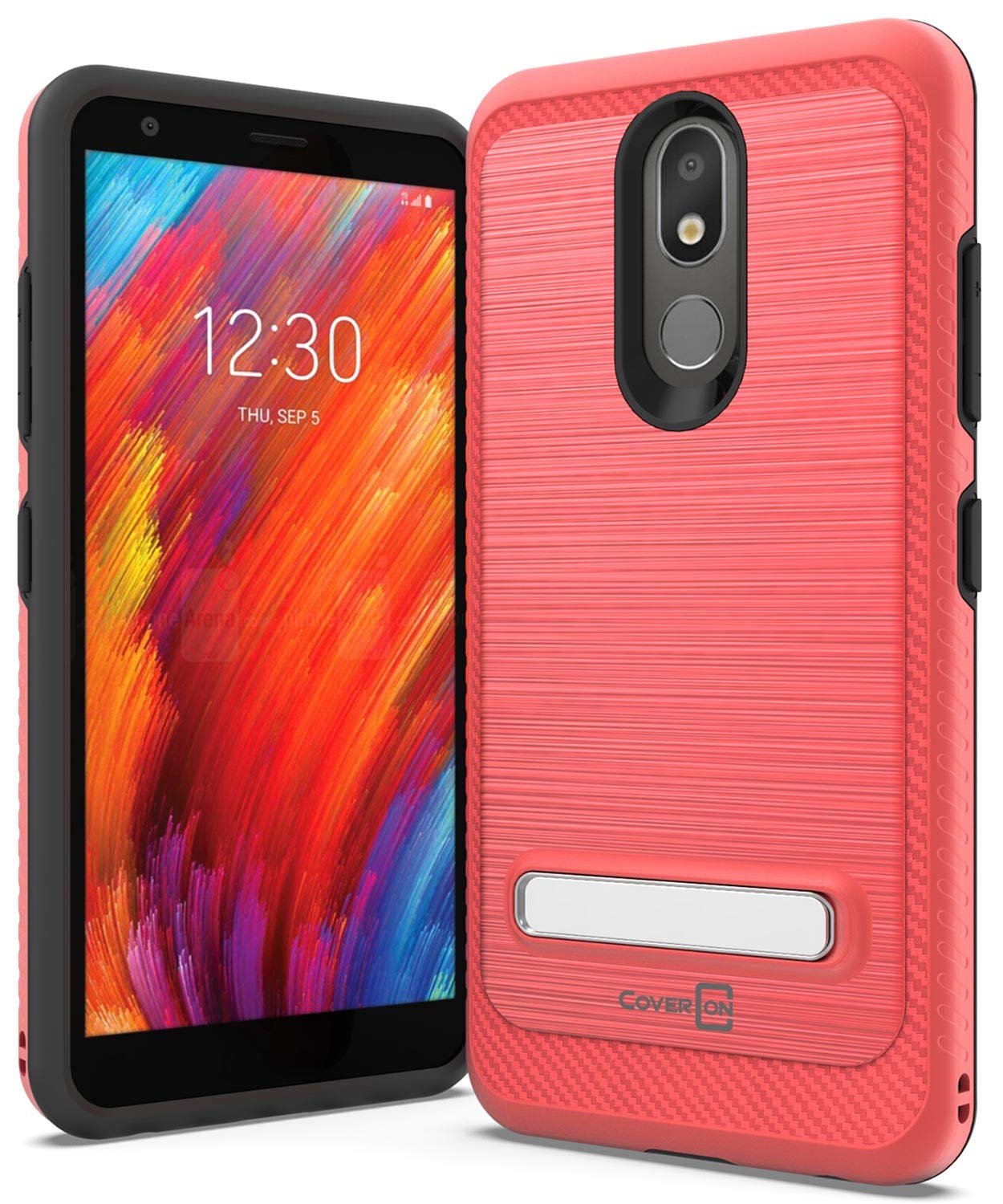 CoverON Metal Kickstand Case for LG Aristo 4 Plus & LG Prime 2 - SleekStand Series in Racing Red | Perfect for Hands-Free Viewing & Gaming