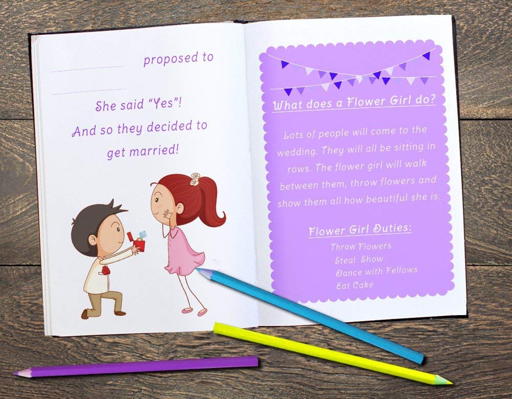 Flower Girl Wedding Coloring Book & Puzzle Set - Will You Be My Flower Girl Invitation Kit for Bridal Showers & Kids Activities | Perfect for Wedding Party Favors, Flower Girl Gifts & DIY Crafts