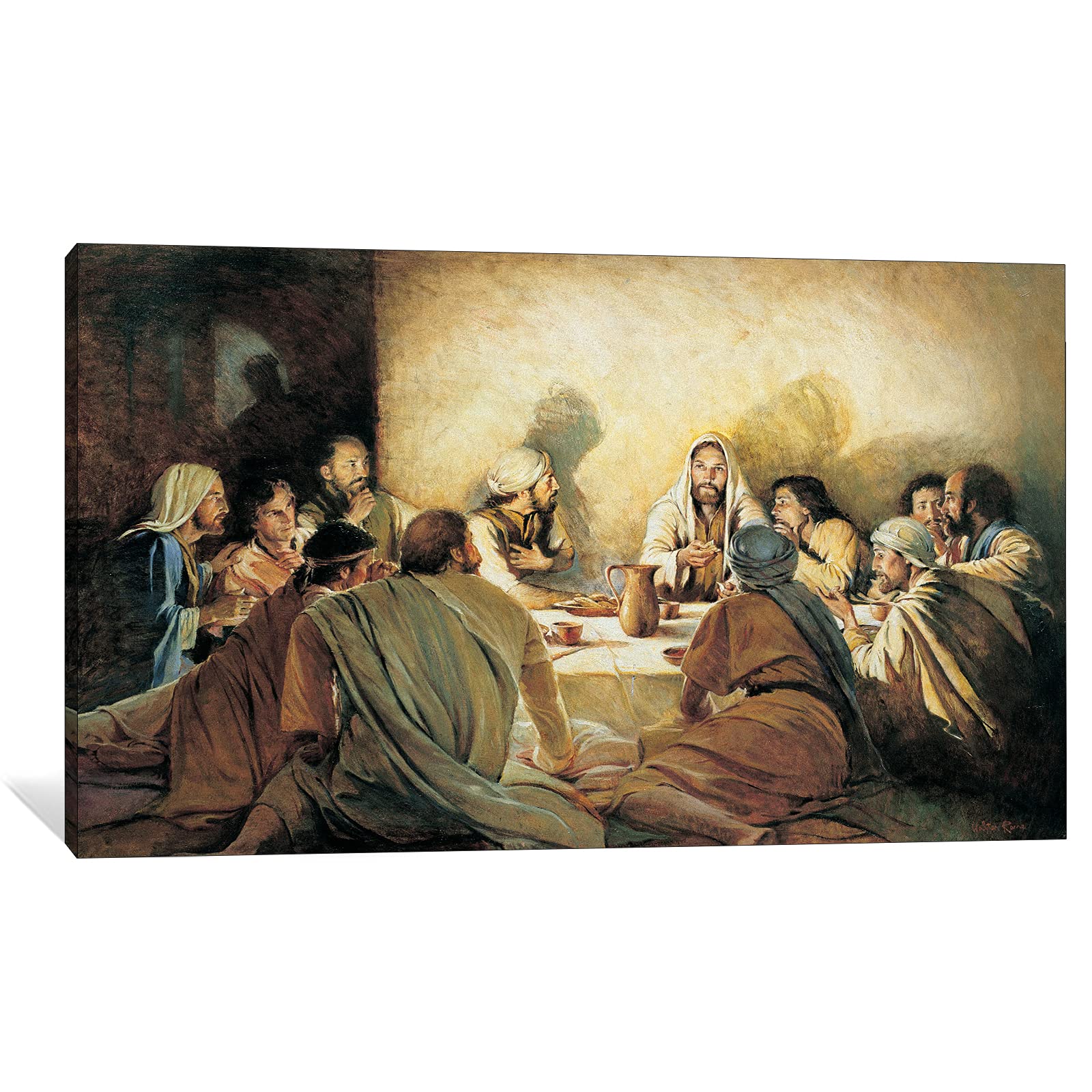 The Last Supper Canvas Wall Art - 28x40 Inches Christian Religious Painting for Dining Room Decor, Home & Church Wall Decor - Perfect for Living Room, Bedroom & Office