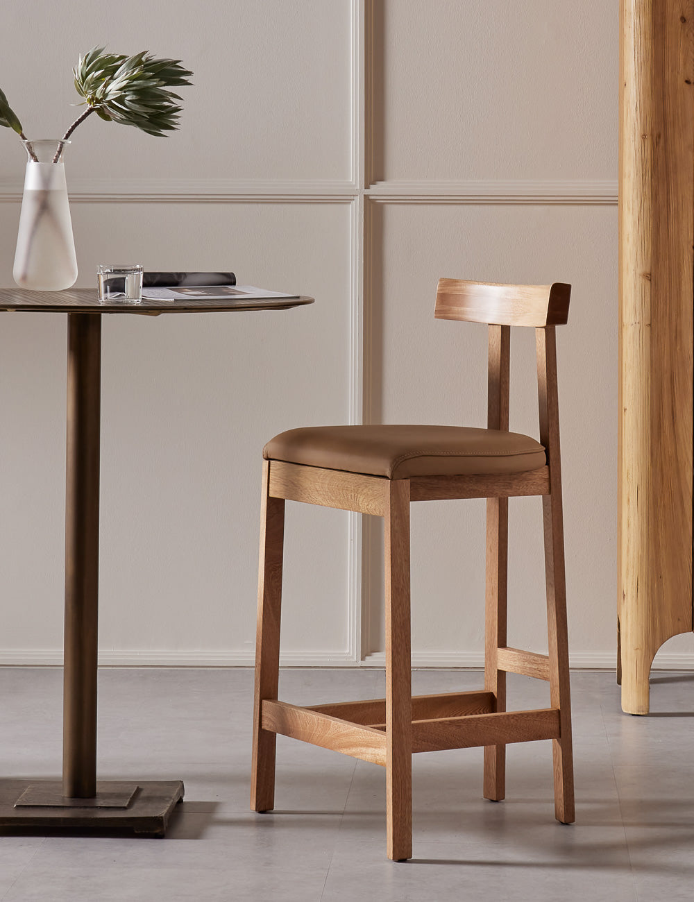 Modern Ayvn Bar and Counter Stool Set - Adjustable Height Swivel Stools for Kitchen Island, Breakfast Nook & Home Bar - Comfortable PU Leather Seat with Metal Base - Perfect for Dining & Entertaining