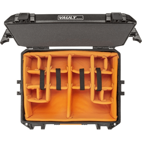 Pelican Vault V550 Standard Equipment Case with Lid Foam and Dividers - Heavy Duty Waterproof Protective Storage Box for Tools, Electronics, Cameras - Perfect for Travel, Outdoor Adventures & Professional Use