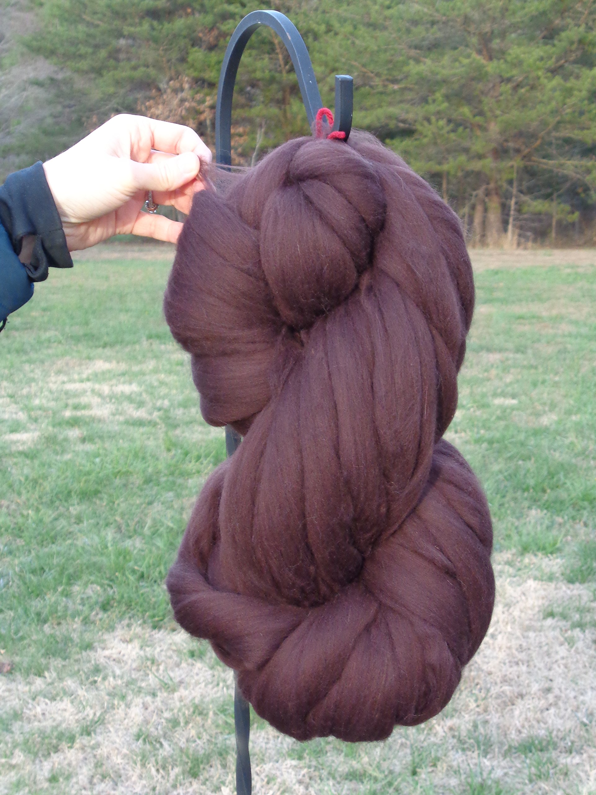 Shep's Premium Dark Chocolate Brown Merino Wool Roving - 8lb Bulk Fiber for Spinning, Felting, Knitting & Crochet | Soft Natural Wool for DIY Yarn Making, Needle Felting Projects & Handcrafts (USA Sourced) - Perfect for Cozy Winter Crafts, Homemade Sweaters & Artisan Fiber Creations