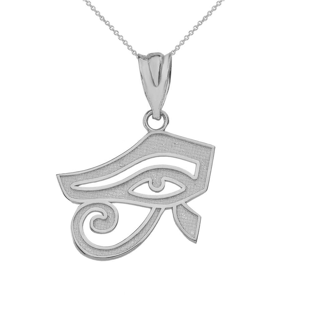 925 Sterling Silver Egyptian Eye of Horus Charm Pendant Necklace - Protection Amulet Jewelry for Women & Men - Perfect for Spiritual Gifts, Meditation & Boho Fashion