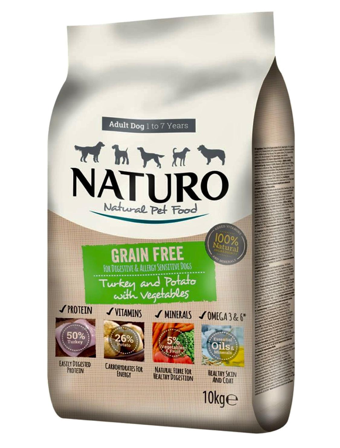 Grain-Free Turkey & Potato Dog Food with Vegetables - Healthy, Natural Recipe for Adult Dogs - Perfect for Sensitive Stomachs & Allergies - Ideal for Daily Meals & Training Treats