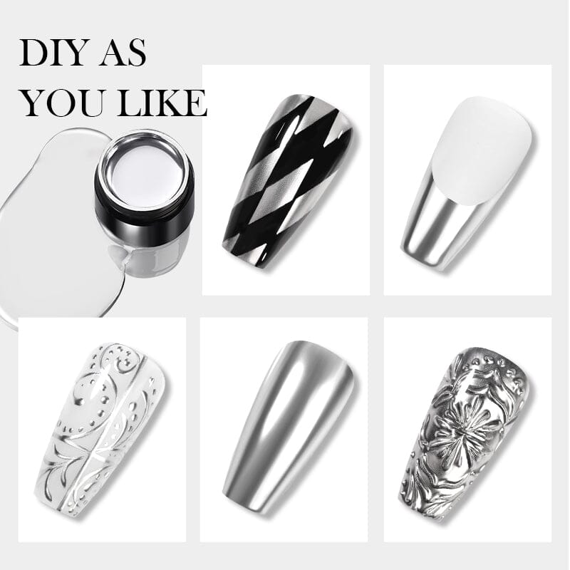 Super Shine Silver Metallic Paint Gel - High Gloss Finish for DIY Crafts, Nail Art, and Model Painting - Perfect for Home Decor, Automotive Detailing & Creative Projects