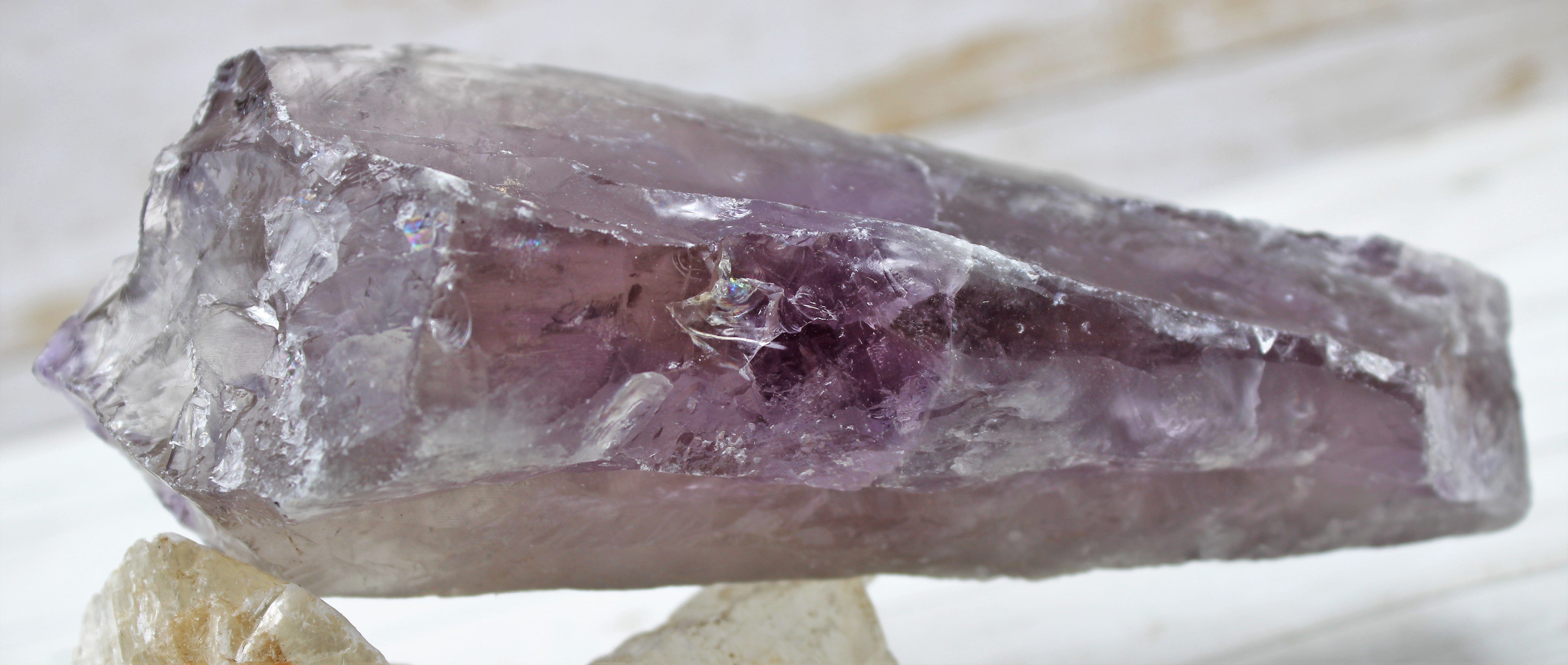 Natural Amethyst Healing Wand | Genuine Bahai Crystal | Energy Cleansing & Chakra Balancing | Perfect for Meditation, Reiki & Spiritual Practices