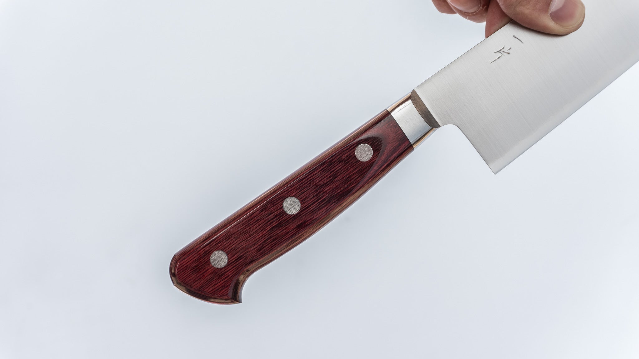 Hitohira TP Santoku Knife 170mm with Wine Pakka Handle - Premium Japanese Kitchen Knife for Slicing, Dicing, and Chopping Vegetables, Meat, and Fish - Ideal for Home Chefs and Professional Cooks