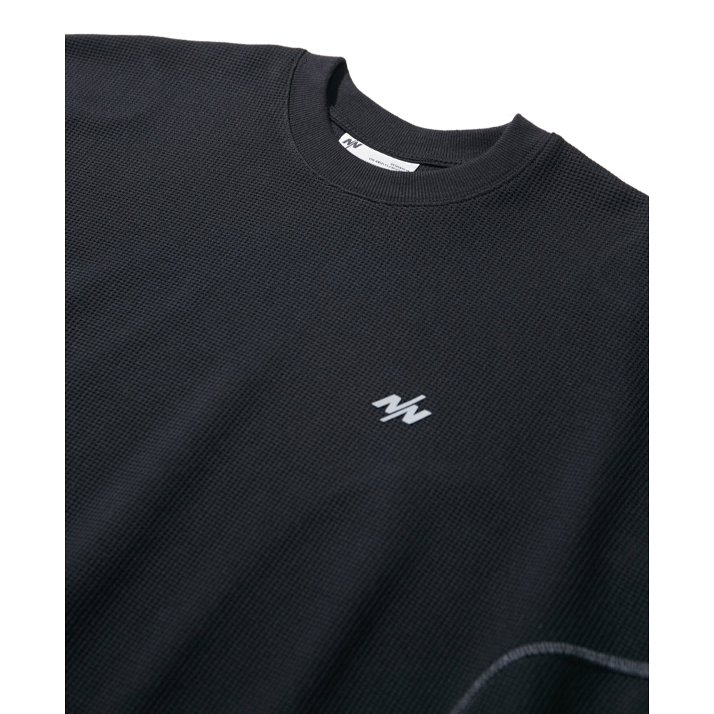 Nine Point Nine Mars Long Sleeve T-Shirt for Men - Soft Cotton Crewneck Tee - Black Casual Shirt for Everyday Wear, Work & Outdoor Activities