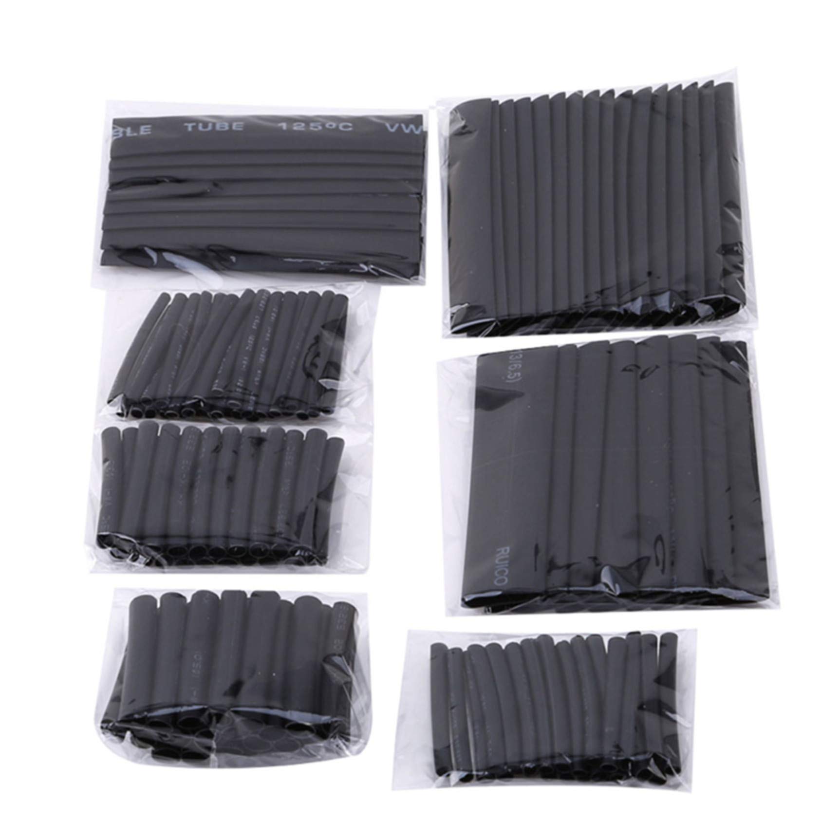 127Pcs Heat Shrink Tubing Kit - Flame Retardant Insulation Sleeves for Wire Protection (Assorted Sizes) - Perfect for Electrical Repairs, DIY Projects & Automotive Wiring