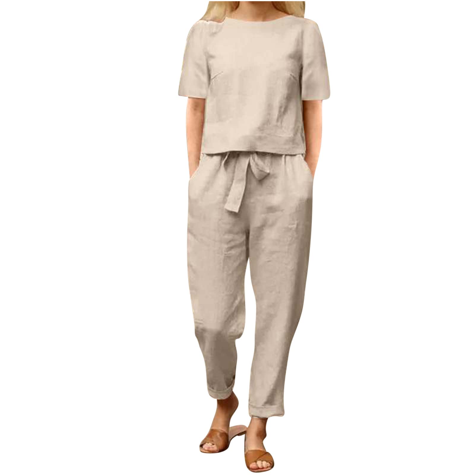 2-Piece Summer Outfits for Women - Linen Shorts & Dress Beach Set | Vacation, Bridal & Casual Wear | Perfect for Beach Trips, Resorts & Summer Getaways