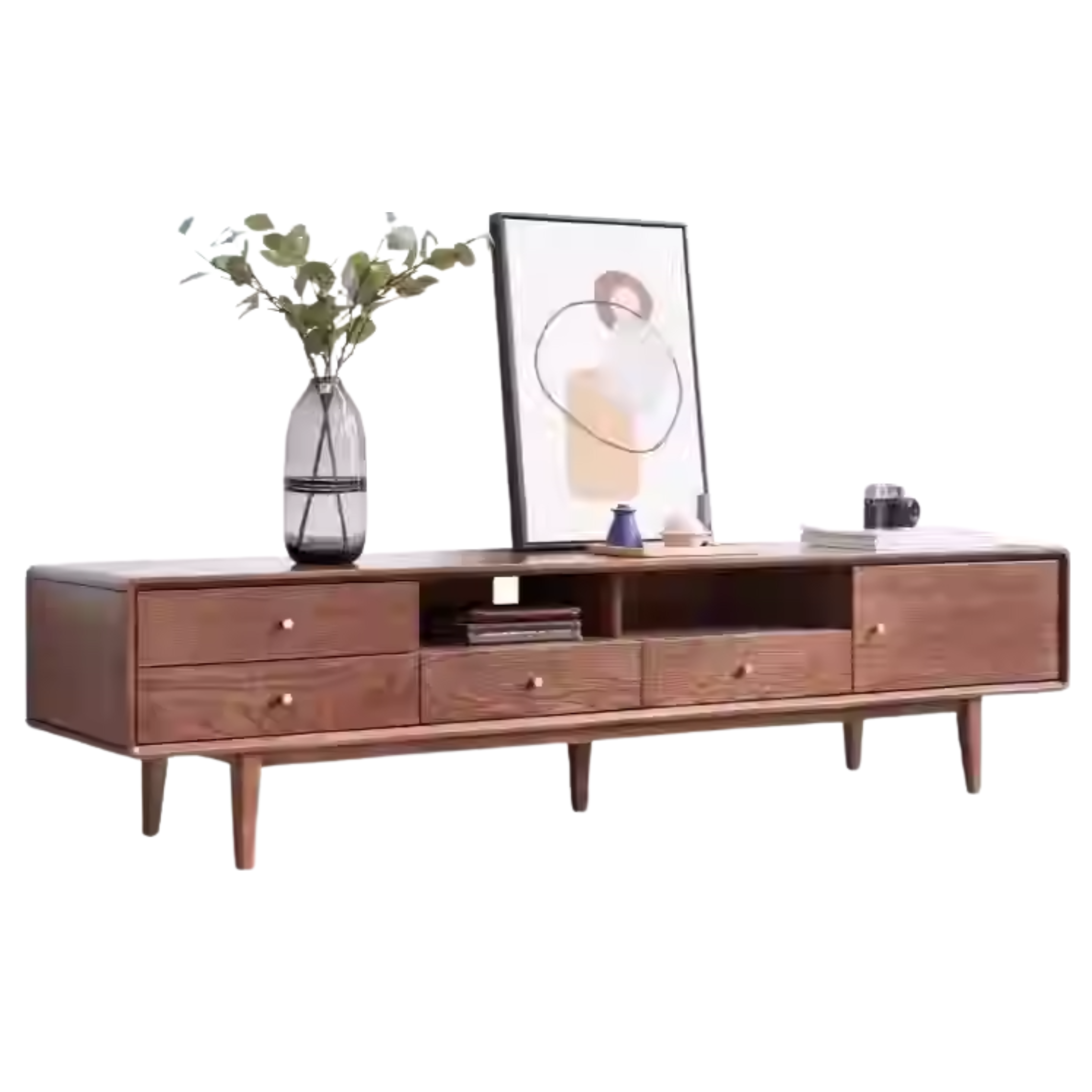 out of stock 70.9x13.8x16.1 inch / 220x40x45 cm / Walnut Color / TV Cabinet