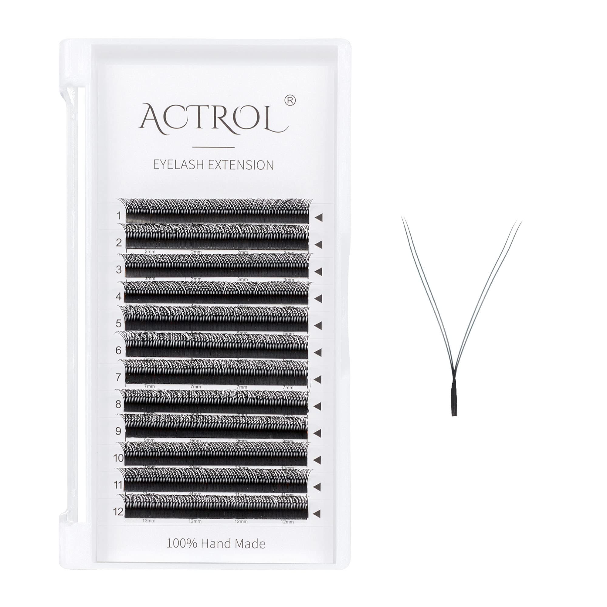 4D Y Shaped Premade Eyelash Extensions - Black C Curl 0.05mm 9mm Volume Lashes for Easy Fan Creation | Soft, Natural Look for Daily Wear & Special Occasions
