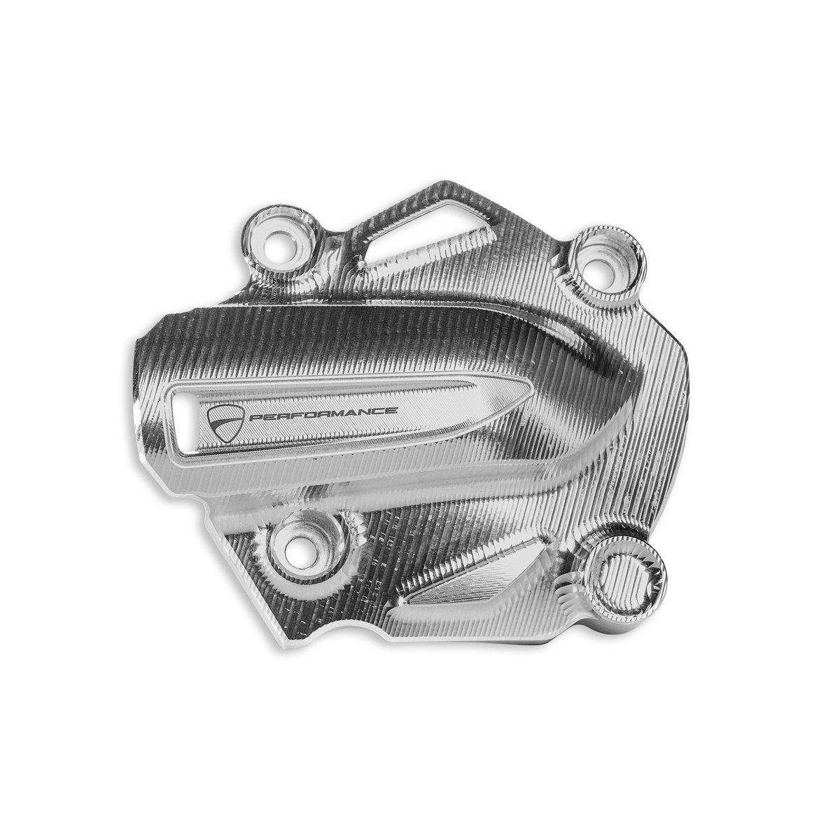 Ducati Multistrada 1200 Enduro Billet Aluminum Water Pump Cover (Silver) 97380151A - High-Performance Replacement Part for Off-Road & Adventure Motorcycles