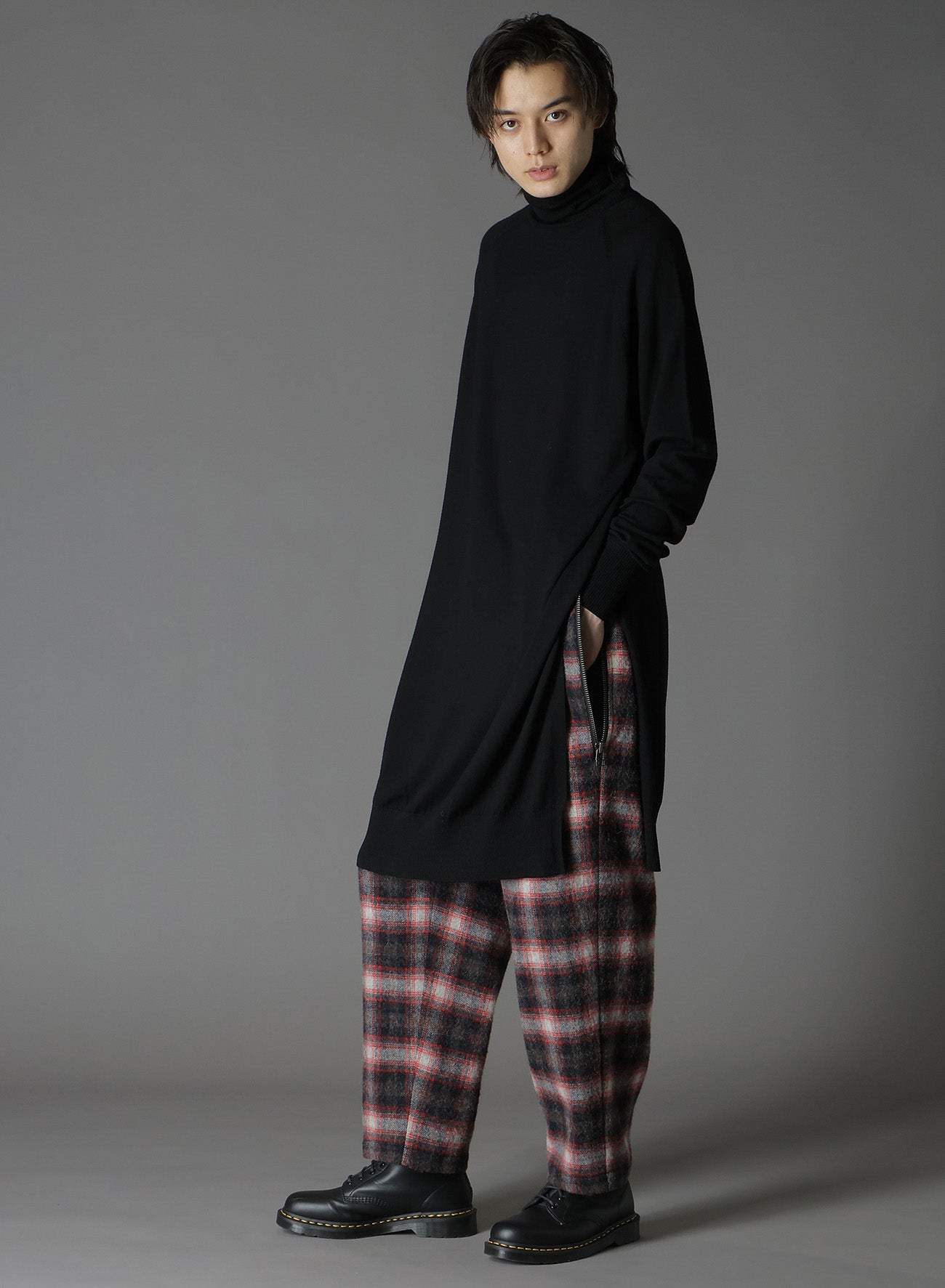 Checked Shaggy Wool Zipper Pocket Pants for Men & Women - Cozy Winter Lounge Pants for Home, Office & Travel