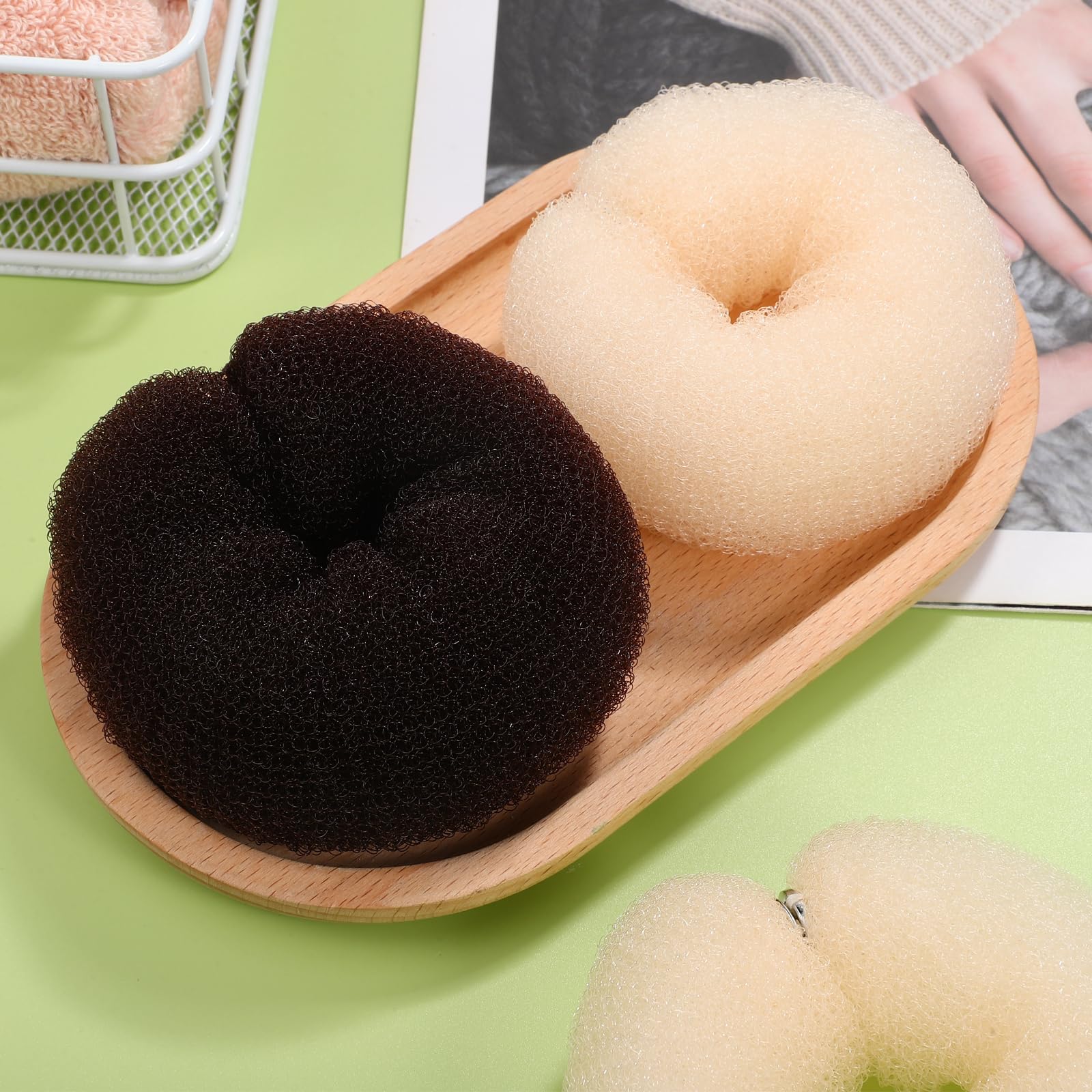 KALLORY 3Pcs Hair Styling Tools Set - DIY Foam Ring Shaper, Doughnut Bun Maker & Snap Hair Roll for Women's Hairstyles | Perfect for Updos, Ponytails & Party Looks