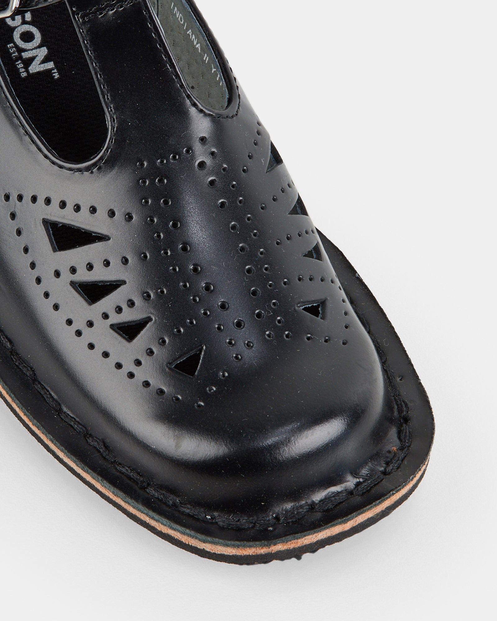Indiana II Youth Black Hi Shine Dress Shoes - Formal & School Occasions for Boys & Girls