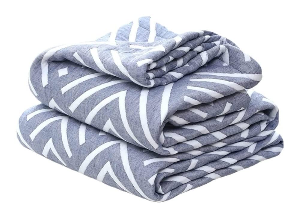Z Create Design Summer Cooling Quilt - Lightweight Cotton Plaid Blanket with Tassels, 120x150cm (Color A) - Perfect for Sofa, Bed, Naps & Outdoor Picnics