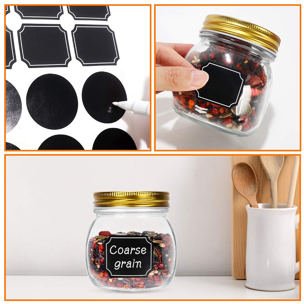 STARSIDE 24 Pack 10oz (300ml) Glass Mason Jars with Regular Mouth Lids - Airtight Food Storage Containers for Jam, Honey, Candies, Spices | Wedding Favors, Party Decorations | Includes 1 Pen & 40 Labels | Ideal for Kitchen, Pantry & DIY Crafts