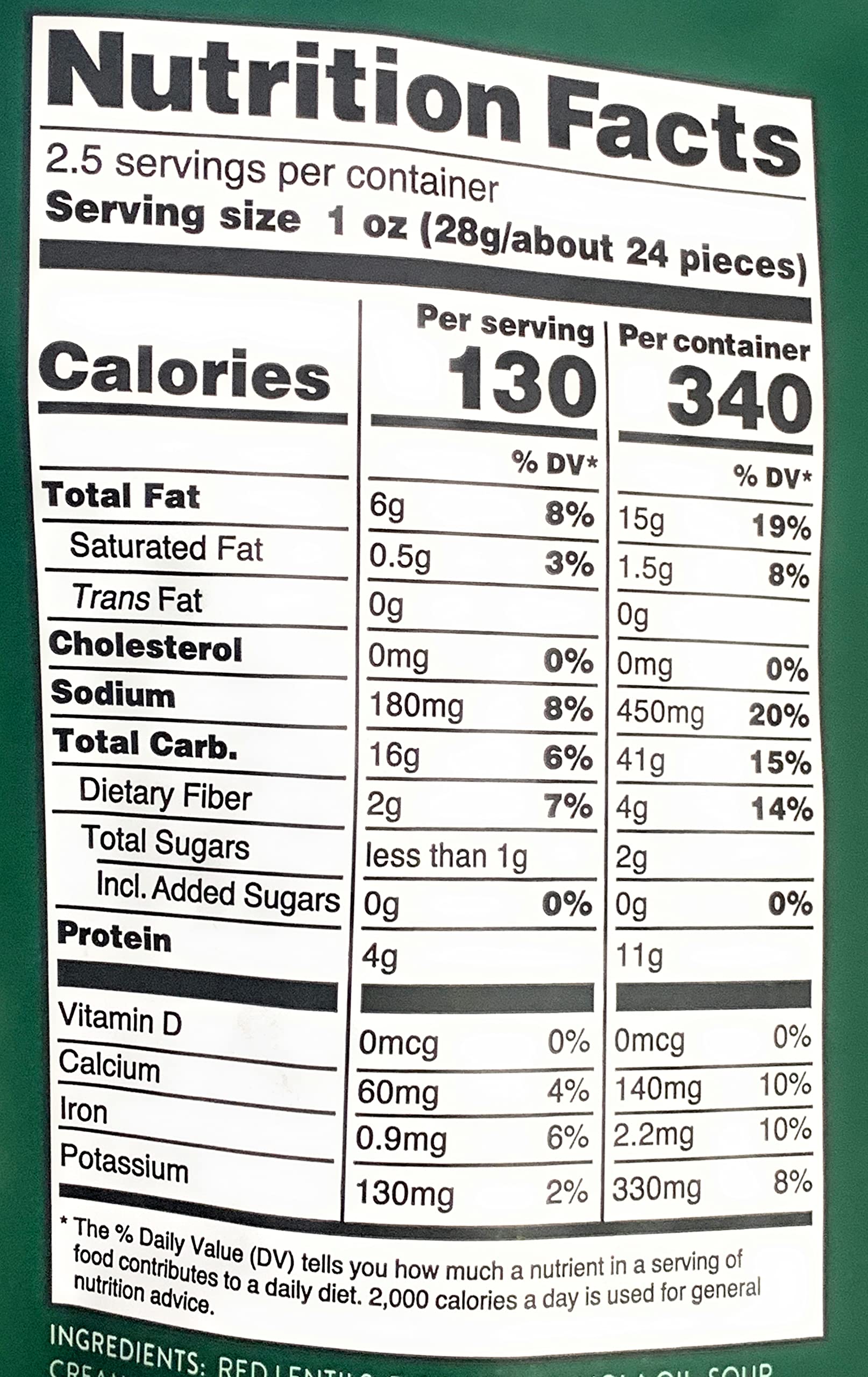 Trader Joe's Sour Cream & Onion Flavored Lentil & Rice Rings - Gluten Free Snacks, 2.5oz (71g) - Healthy Crunchy On-The-Go Snack for Office, School & Road Trips